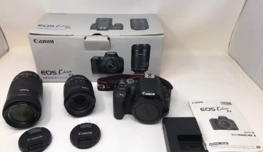 ◆Canon EOS Kiss X9,EFS 55-250mm,EFS 18-55mm,ダブルレンズキット デジタル一眼レフカメラ 付属品付き 中古　お買取り価格をお教えします！